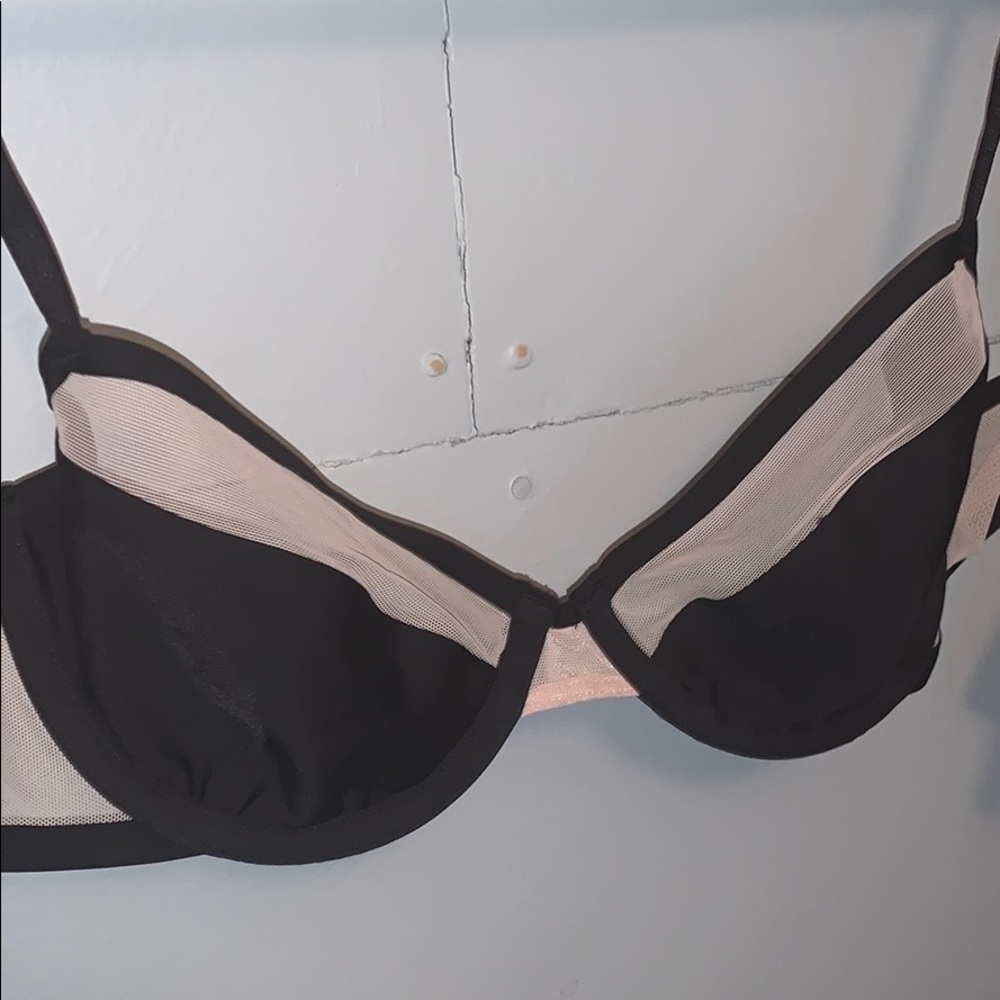 VS Luxe Lingerie Unlined Mesh Demi Bra